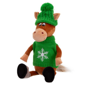 Игрушка мягконабивная ТМ "Relana" Конь в шапочке и свитере Филипп, 25 см Игрушка мягконабивная ТМ "Relana" Конь в шапочке и свитере Филипп, 25 см