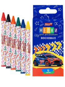 Набор восковых мелков для дет.твор АВТОГОНКИ 6цв в к/к с подвесом Набор восковых мелков для дет.твор АВТОГОНКИ 6цв в к/к с подвесом