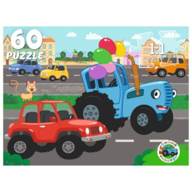 Пазлы 60 элементов. Лицензия/ СИНИЙ ТРАКТОР Пазлы 60 элементов. Лицензия/ СИНИЙ ТРАКТОР