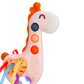 Игрушка развивающая Elefantino "Жирафик", 4 резиночки с разной текстурой, подвижные детали, поп ит Игрушка развивающая Elefantino "Жирафик", 4 резиночки с разной текстурой, подвижные детали, поп ит