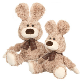 Зайчик с коричневым шарфиком, 25 см Зайчик с коричневым шарфиком, 25 см