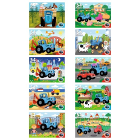 Микс пазлы Синий Трактор. 54 элемента. (10 шт в наборе) Микс пазлы Синий Трактор. 54 элемента. (10 шт в наборе)
