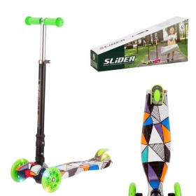 Самокат трехколесный складной, колеса PU со светом Самокат трехколесный складной, колеса PU со светом