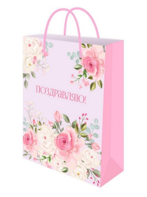 Optima Пакет подарочный с глянц.лам. (12 шт. в спайке) 22*31*10 см, (ML) Нежный букет, в/п 31*22*10 Optima Пакет подарочный с глянц.лам. (12 шт. в спайке) 22*31*10 см, (ML) Нежный букет, в/п 31*22*10