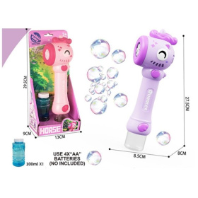 Генератор мыльных пузырей "Единорожка", жидкость 100 мл, размер: 8,5*8*27,5 см Генератор мыльных пузырей "Единорожка", жидкость 100 мл, размер: 8,5*8*27,5 см