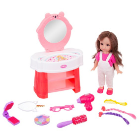 Набор "Модница" Girl`s Club" в комплекте: кукла 30 см, трюмо со звуком и светом, блестящая упаковка Набор "Модница" Girl`s Club" в комплекте: кукла 30 см, трюмо со звуком и светом, блестящая упаковка