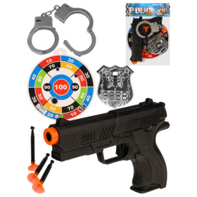 Набор полицейского (7 пр.)"Меткий стрелок 2"(пистолет,мишень,наруч.,значок,пули)в пак. Набор полицейского (7 пр.)"Меткий стрелок 2"(пистолет,мишень,наруч.,значок,пули)в пак.