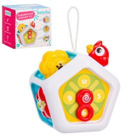 Центр игровой развивающий Elefantino 6в1, подвижные детали, часы-трещотка Центр игровой развивающий Elefantino 6в1, подвижные детали, часы-трещотка