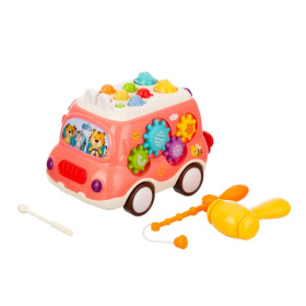 Центр игровой Elefantino "Весёлый автобус", световые и звуковые эффекты, рыбалка, молоточек, спиннер Центр игровой Elefantino "Весёлый автобус", световые и звуковые эффекты, рыбалка, молоточек, спиннер