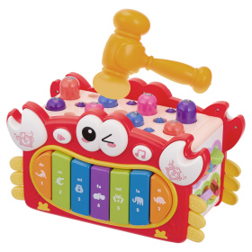 Развивающий игровой центр "Крабик" "Elefantino", пианино, пищалка, часики, игра с молоточком,рыбалка Развивающий игровой центр "Крабик" "Elefantino", пианино, пищалка, часики, игра с молоточком,рыбалка