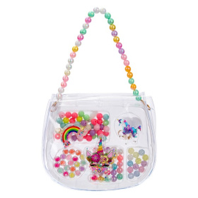 Набор Girl's club "Рукодельница-Единорожка": сумочка, бисер, леска, застежки Набор Girl's club "Рукодельница-Единорожка": сумочка, бисер, леска, застежки