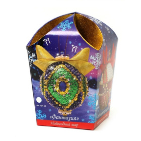 Новогодний шар из пайеток "Фантазия" Новогодний шар из пайеток "Фантазия"