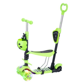 Самокат трехколесный Slider с ручкой управления, колеса светящиеся Самокат трехколесный Slider с ручкой управления, колеса светящиеся