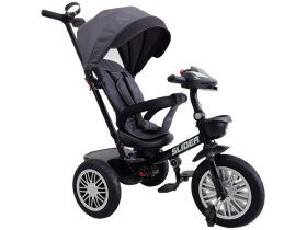 Велосипед трехколесный SLIDER, колёса EVA 12 и 10", фара, корзинка, сумочка Велосипед трехколесный SLIDER, колёса EVA 12 и 10", фара, корзинка, сумочка