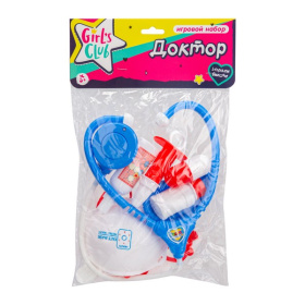 Набор Girl's club "Доктор", 12 деталей, стетоскоп (свет, звук) Набор Girl's club "Доктор", 12 деталей, стетоскоп (свет, звук)
