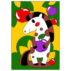 Картина по номерам детская (холст на подрамнике 20*30) "Белая лошадка" Картина по номерам детская (холст на подрамнике 20*30) "Белая лошадка"