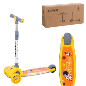 Самокат трехколесный Slider, колеса светящиеся, руль складной Самокат трехколесный Slider, колеса светящиеся, руль складной