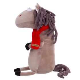 Игрушка мягконабивная ТМ "Relana" Конь серый в шарфике Энцо, 20 см Игрушка мягконабивная ТМ "Relana" Конь серый в шарфике Энцо, 20 см