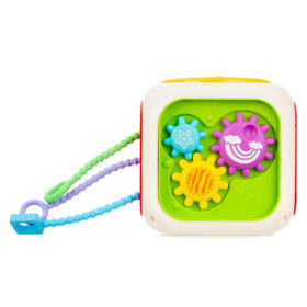 Центр развивающий Elefantino "Умный куб" 6в1, резиночки с разной текстурой, шестерёнки, сортер Центр развивающий Elefantino "Умный куб" 6в1, резиночки с разной текстурой, шестерёнки, сортер