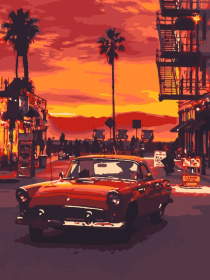 Картина по номерам на картоне 40*50 см "Калифорния" Картина по номерам на картоне 40*50 см "Калифорния"