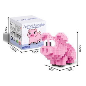 Конструктор "Поросенок" 250 деталей, размер: 6*8*5,5 см Конструктор "Поросенок" 250 деталей, размер: 6*8*5,5 см
