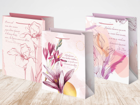 Пакет подарочный 14-20 лам.матовый микс (12 шт в наборе) Женская Пакет подарочный 14-20 лам.матовый микс (12 шт в наборе) Женская