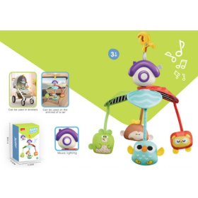 Подвеска на коляску "Зверята", световые и звуковые эффекты Подвеска на коляску "Зверята", световые и звуковые эффекты