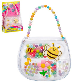 Набор Girl's club "Рукодельница-Пчелка": сумочка, бисер, леска, застежки Набор Girl's club "Рукодельница-Пчелка": сумочка, бисер, леска, застежки