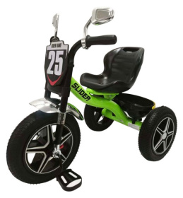 Велосипед трехколесный Slider, колеса EVA 12 и 10", зеркала, корзинка Велосипед трехколесный Slider, колеса EVA 12 и 10", зеркала, корзинка