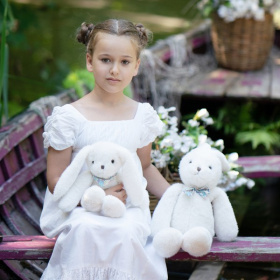 Мягкая Игрушка RELANA, Зайка в косынке, 23 см Мягкая Игрушка RELANA, Зайка в косынке, 23 см