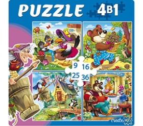 Пазлы 4 в1 "Лучшие русские сказки" Пазлы 4 в1 "Лучшие русские сказки"