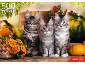Пазлы 500 элементов Три непоседливых котенка Пазлы 500 элементов Три непоседливых котенка