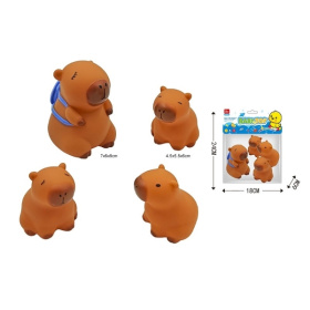 Набор игрушек для купания "Капибары", (4 шт) размер шт: 7*6*9 см; 4,5*5,5*6 см Набор игрушек для купания "Капибары", (4 шт) размер шт: 7*6*9 см; 4,5*5,5*6 см