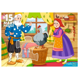 Макси-пазлы 15 элементов "Курочка ряба" Макси-пазлы 15 элементов "Курочка ряба"