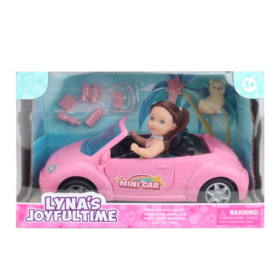 Мини-кукла с машинкой и аксессуарами Мини-кукла с машинкой и аксессуарами