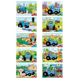 Микс пазлы. Синий Трактор. 24 элемента. (10 шт в наборе) Микс пазлы. Синий Трактор. 24 элемента. (10 шт в наборе)