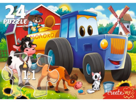 Макси-пазлы 24 элемента Весёлый трактор №3 Макси-пазлы 24 элемента Весёлый трактор №3