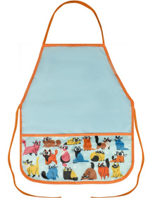 Фартук с 1 карманом РАЗНОЦВЕТНЫЕ КОТЫ Фартук с 1 карманом РАЗНОЦВЕТНЫЕ КОТЫ