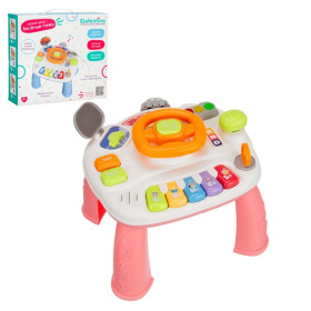 Центр развивающий Elefantino "Веселые гонки": игровой столик (25*25*21см), пианино, руль, светофор Центр развивающий Elefantino "Веселые гонки": игровой столик (25*25*21см), пианино, руль, светофор