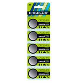 Батарейка литиевая (5 шт на блист.) 3V "Ergolux.CR2032 BL-5" Батарейка литиевая (5 шт на блист.) 3V "Ergolux.CR2032 BL-5"
