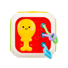 Центр развивающий Elefantino "Умный куб" 6в1, резиночки с разной текстурой, шестерёнки, сортер Центр развивающий Elefantino "Умный куб" 6в1, резиночки с разной текстурой, шестерёнки, сортер