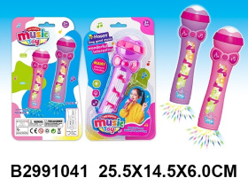 Микрофон, световые и звуковые эффекты, 2 цвета в ассортименте Микрофон, световые и звуковые эффекты, 2 цвета в ассортименте