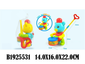 Каталка на палочке "Медвежонок-барабанщик", в ассортименте Каталка на палочке "Медвежонок-барабанщик", в ассортименте