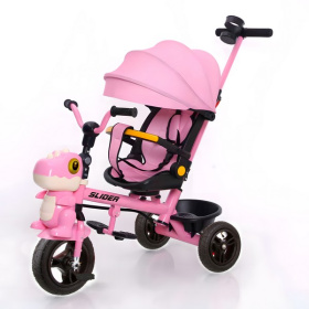 Велосипед трехколесный Slider с ручкой управления, надувные колеса 10 и 8 дюймов Велосипед трехколесный Slider с ручкой управления, надувные колеса 10 и 8 дюймов