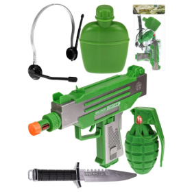 Игровой набор "В разведку" (23 см)(пистолет-пулемет,штык-нож,компас, бат.2*АА в комп) Игровой набор "В разведку" (23 см)(пистолет-пулемет,штык-нож,компас, бат.2*АА в комп)