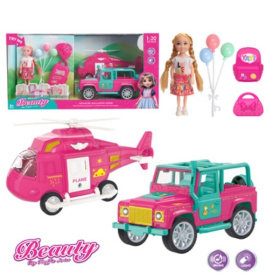 Набор "Путешествие" кукла, вертолёт, машинка, аксессуары, световые и звуковые эффекты Набор "Путешествие" кукла, вертолёт, машинка, аксессуары, световые и звуковые эффекты