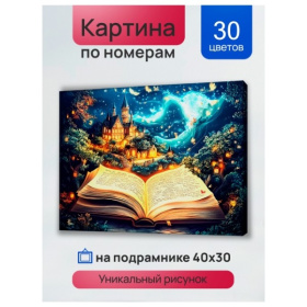 Холст с красками 30x40 см по номерам (в коробке) (30 цв.) Книга сказок Холст с красками 30x40 см по номерам (в коробке) (30 цв.) Книга сказок