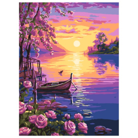Картина по номерам на картоне 28,5*38 см "Розовое побережье" Картина по номерам на картоне 28,5*38 см "Розовое побережье"