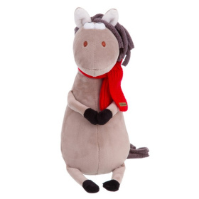Игрушка мягконабивная ТМ "Relana" Конь серый в шарфике Энцо, 20 см Игрушка мягконабивная ТМ "Relana" Конь серый в шарфике Энцо, 20 см