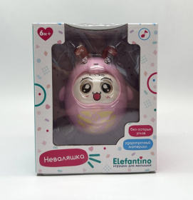 Неваляшка "Elefantino", подвижные детали, звук колокольчика Неваляшка "Elefantino", подвижные детали, звук колокольчика